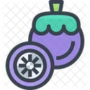 Mangosteen Fruit Food Icon