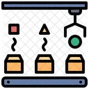 Packing Qc Factory Machine Manufacturing Parcel Production アイコン