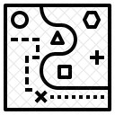 地図、調査、場所 アイコン