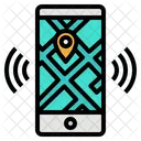 Smartphone Mapa Movil Icono