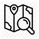 Maps Search Location Magnifying Glass Icon