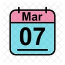 March Calendar Date Icon