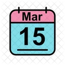 March Calendar Date Icon