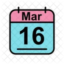 March Calendar Date Icon