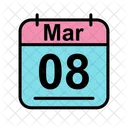 March Calendar Date Icon