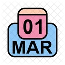 March Calendar Date Icon