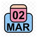 March Calendar Date Icon