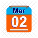 March Calendar Date Icon