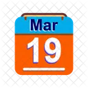 March Calendar Date Icon