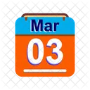 March Calendar Date Icon