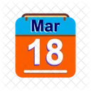 March Calendar Date Icon