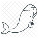 해양 향유고래 물고기 아이콘