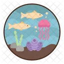 Marine Life Sea Creature Narwhal Whales Icon