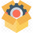 Cardbox Gearwheel Marketing Icon