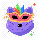 Masquerade Mask Masquerade Cat Carnival Cat 아이콘