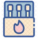 Matchstick Matchbox Fire Icon