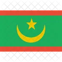 Mauritanie Drapeau Monde Icône