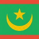 Mauritanie Drapeau Monde Icône