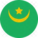 Mauritanie Drapeau Monde Icône