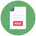 Max Archivo Maximo Extension Maxima Icono