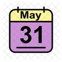 May Calendar Date Icon