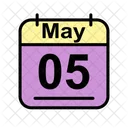 May Calendar Date Icon