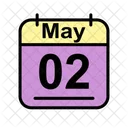 May Calendar Date Icon