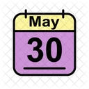 May Calendar Date Icon