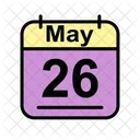 May Calendar Date Icon