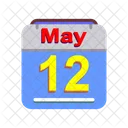 May Calendar Date Icon