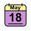 May Calendar Date Icon