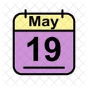 May Calendar Date Icon