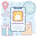 Shopping App Mobile App Online Buying Icon