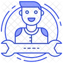 Labour Repairing Service Man Icon