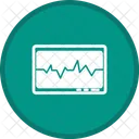 医療、機器、心電図 アイコン