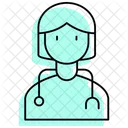 Medical Professionals Color Shadow Thinline Icon Icon