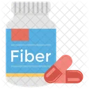 Fiber Treatment Herbal Treatment Fitness Capsule Icon