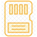 Memory Card Duotone Line Icon Icon