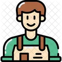 Men Barista Server Employee Icon