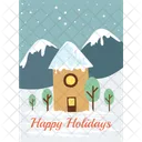 Happy Christmas Card Icon