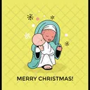 Greeting Card Merry Icon