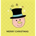 Snowman Face Christmas Icon