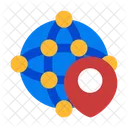 Metaverse Location Pin Network Icon