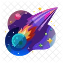 Meteor Asteroid Comet Icon