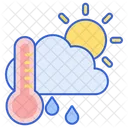 Meteorology Thermometer Sun Icon