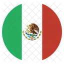 Mexico Flag Circle Icon