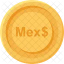 Mexico Peso Coin Coins Currency Icon