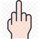 Middle Finger Gesture Hand Icon