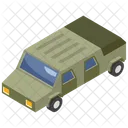 Military Van Armored Vehicle Transportation Icon