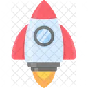 Rocket Spaceship Startup Icon